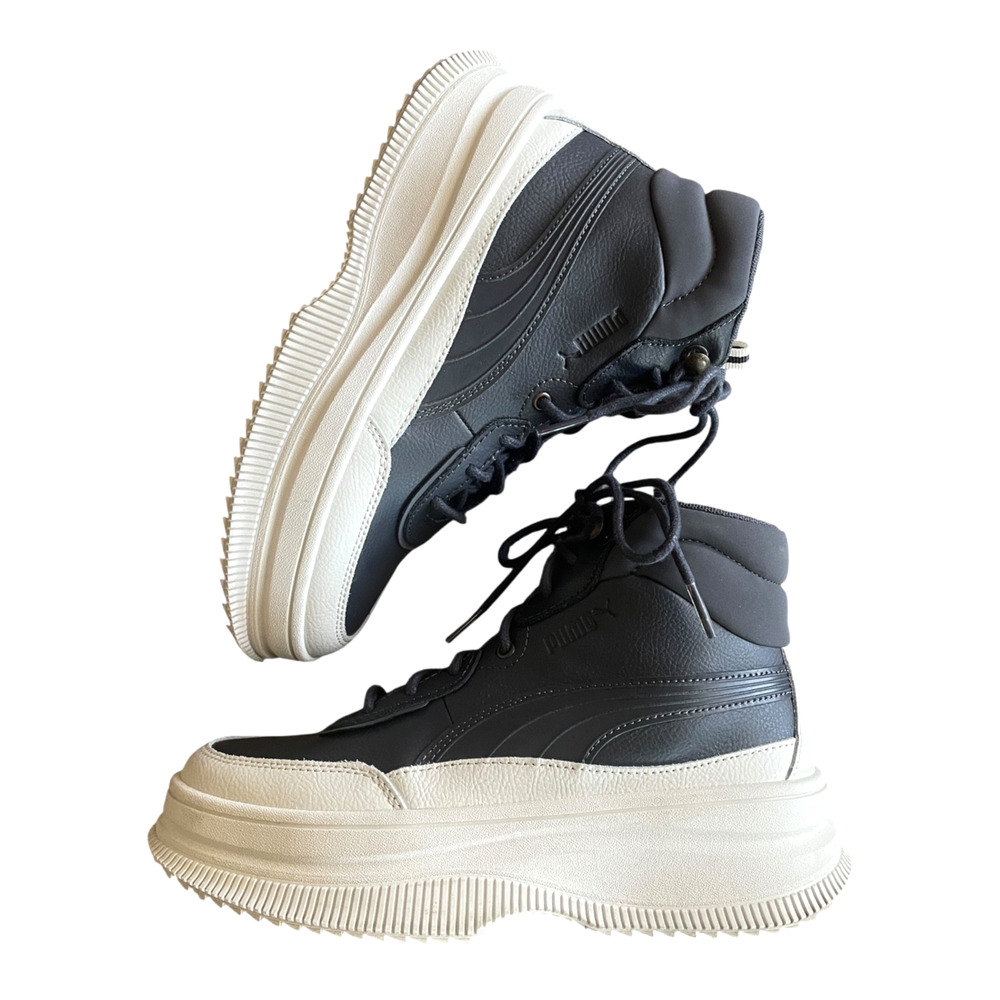 PUMA Mayra Women Size 7.5/EU 38 Blue White Lace-Up Platform Sneakers Ankle Boots